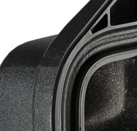 a close up of a peli air 1595 cases Waterproof O-Ring seal