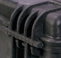 Close up of explorer 7630 cases Corrosion Proof Metal Hinges with Lid Stay Features