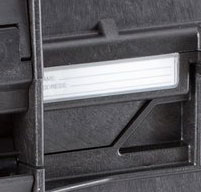 close up of the explorer 5140 tool cases Writable Name Tag