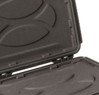 close up of the molded-in foam insert of the Peli 1070cc laptop case