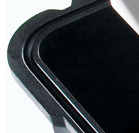 Close up of black peli case o'ring seal