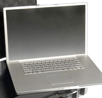 a peli 1495 laptop case with a silver 17 inch laptop inside