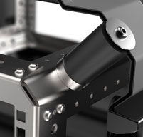 Close up of peli hardigg classic v 4u rack mount cases Shock mounts for delicate equipment