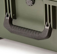 a close up of a peli IM2620 Storm case Double-layered, Soft-grip Handle