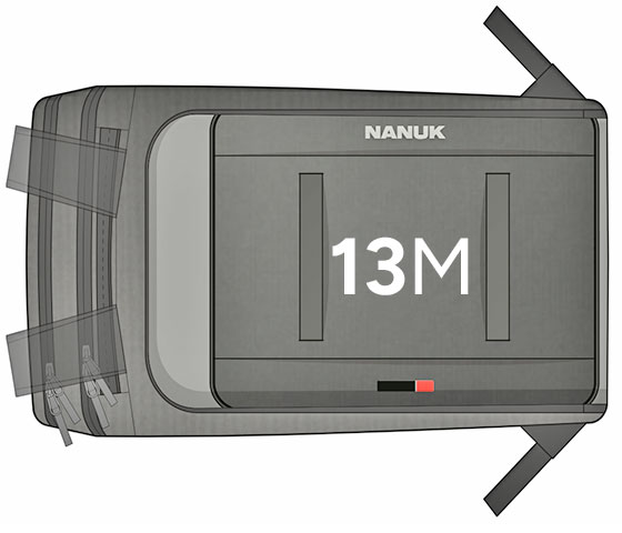 nanuk n-cubik 13m organiser inside a 30L backpack