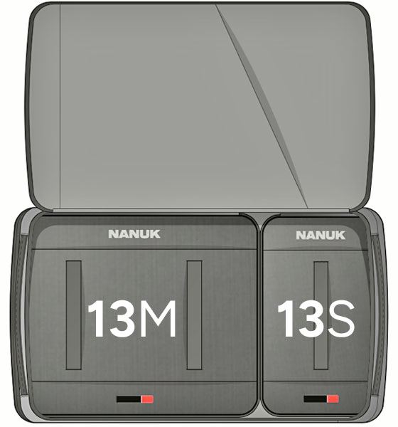 nanuk n-cubik 13m and 13s organisers inside a 40L bag