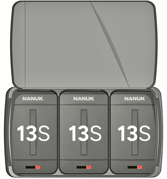 nanuk n-cubik 13s organisers inside a 40L bag