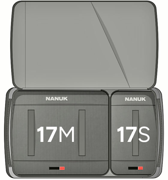 nanuk n-cubik 17m and 17s organisers inside a 40L bag