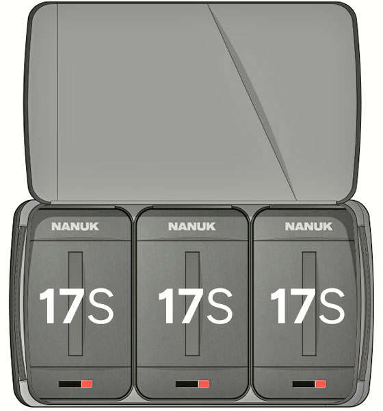 nanuk n-cubik 17s organisers inside a 40L bag