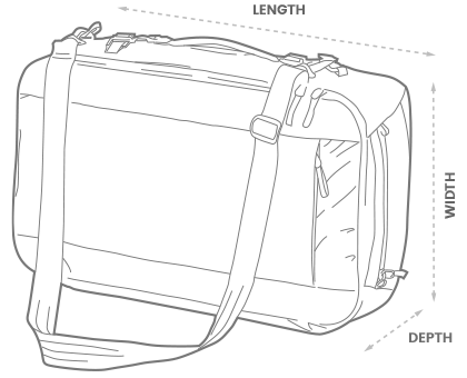 a 3D drawing of a Nanuk duffel bag